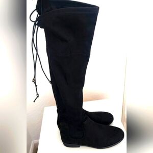SO English Muffin Women's Black Thigh High Boots.  Size 8.5